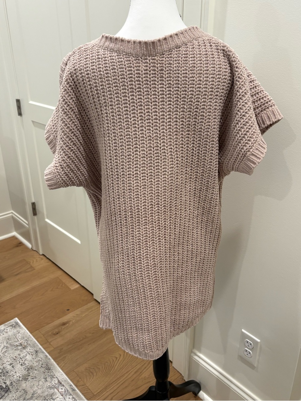 2/$20! Plush Knit V-Neck Top in Light Beige - Picture 3 of 8